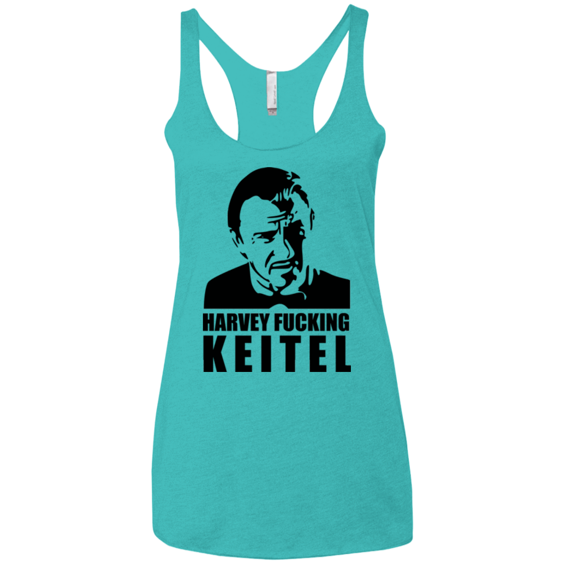 T-Shirts Tahiti Blue / X-Small Harvey fucking Keitel Women's Triblend Racerback Tank