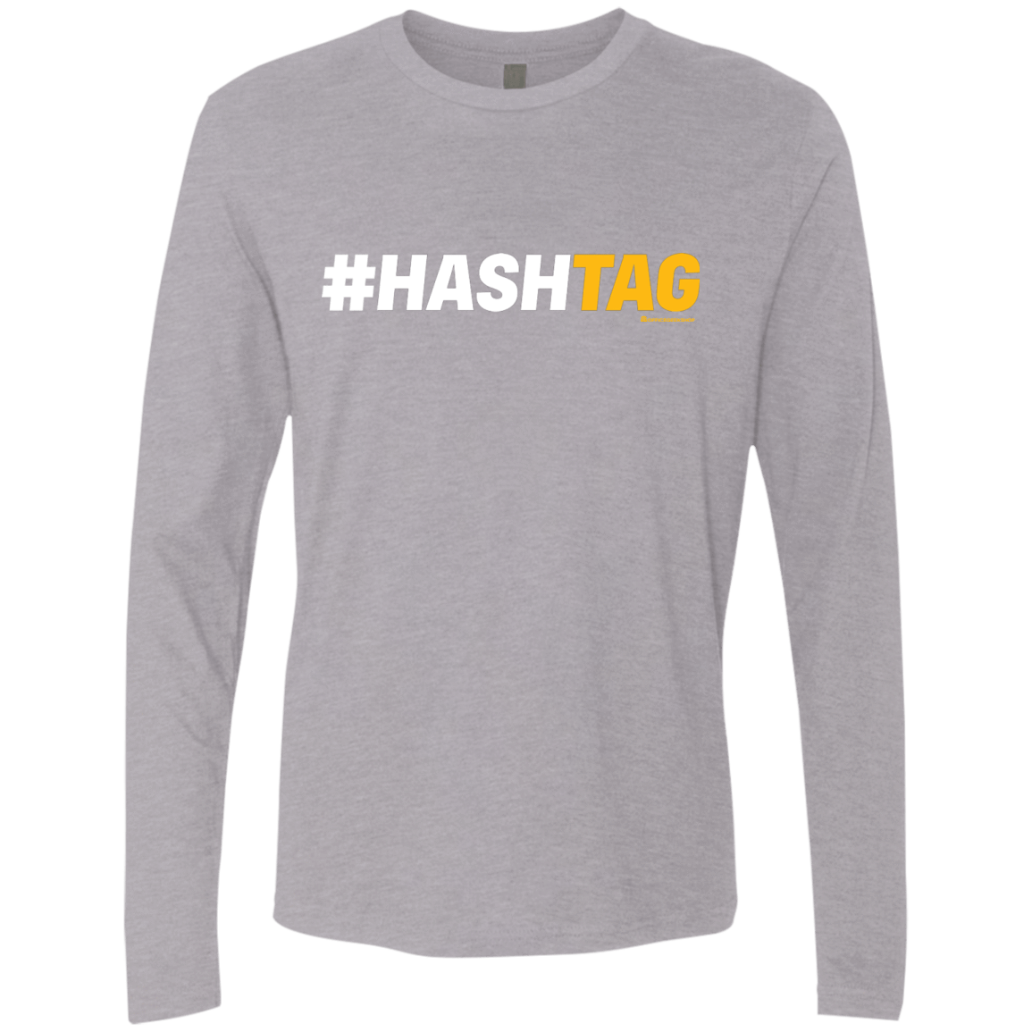 T-Shirts Heather Grey / Small Hashtag Men's Premium Long Sleeve