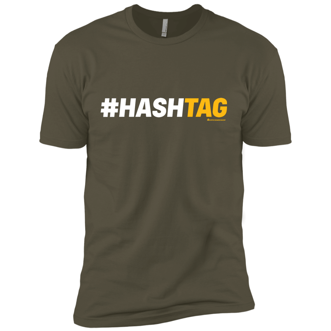 T-Shirts Military Green / X-Small Hashtag Men's Premium T-Shirt