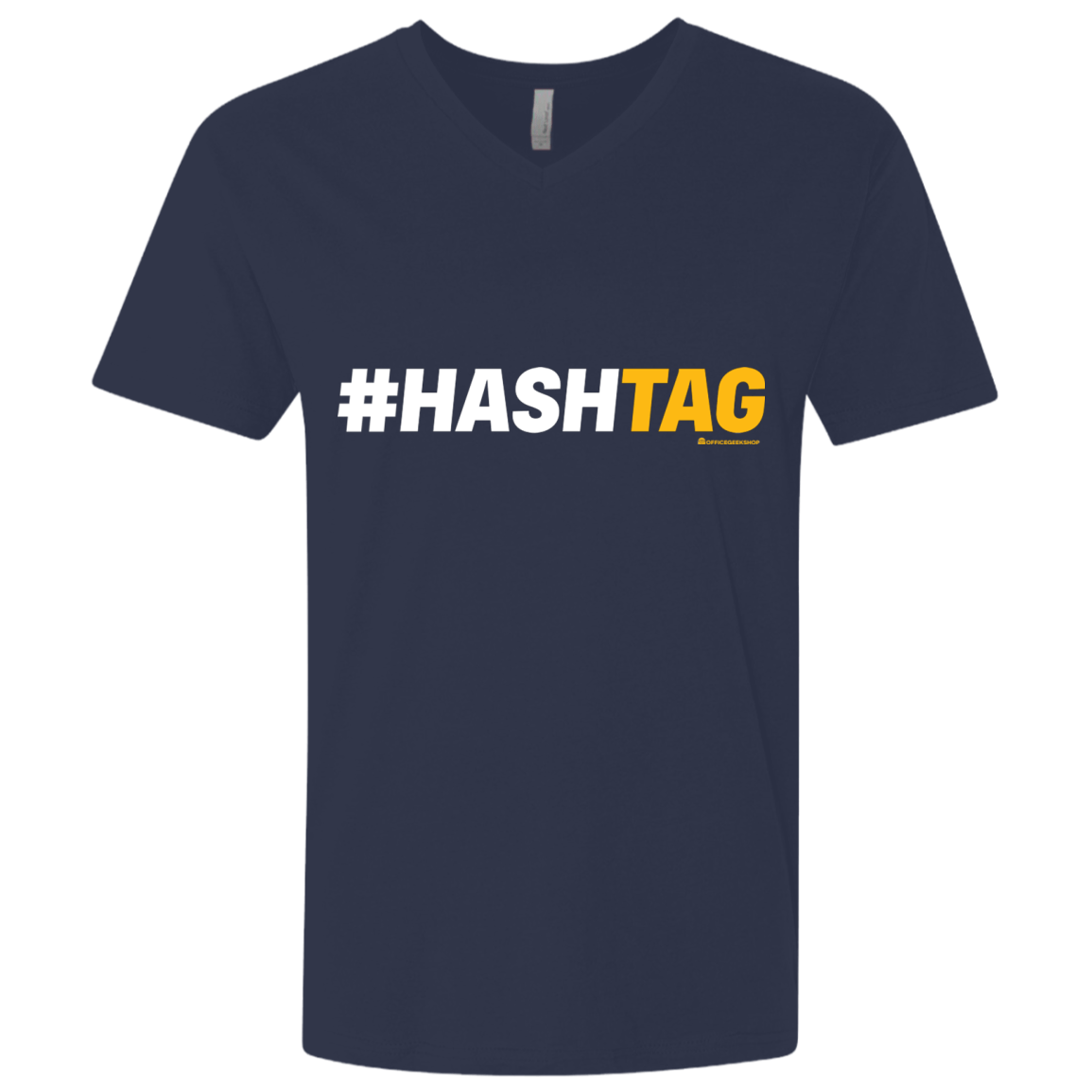 T-Shirts Midnight Navy / X-Small Hashtag Men's Premium V-Neck
