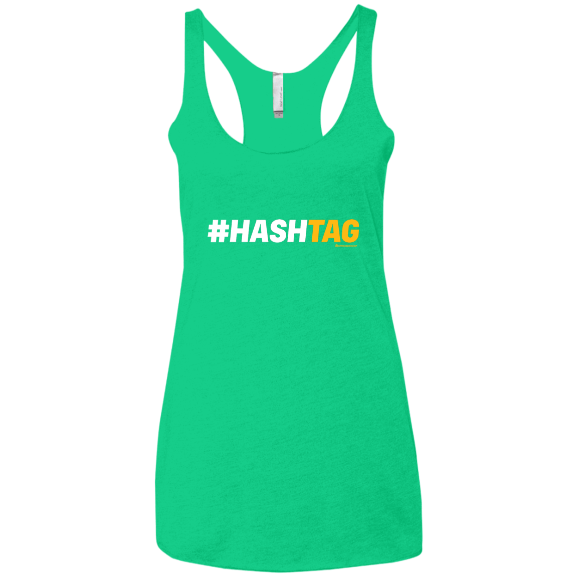 T-Shirts Envy / X-Small Hashtag Women's Triblend Racerback Tank