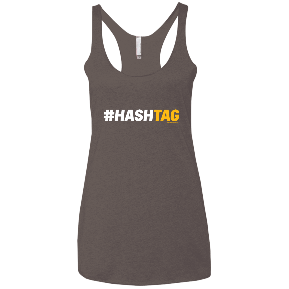T-Shirts Macchiato / X-Small Hashtag Women's Triblend Racerback Tank