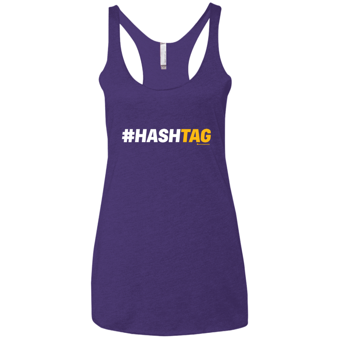 T-Shirts Purple Rush / X-Small Hashtag Women's Triblend Racerback Tank
