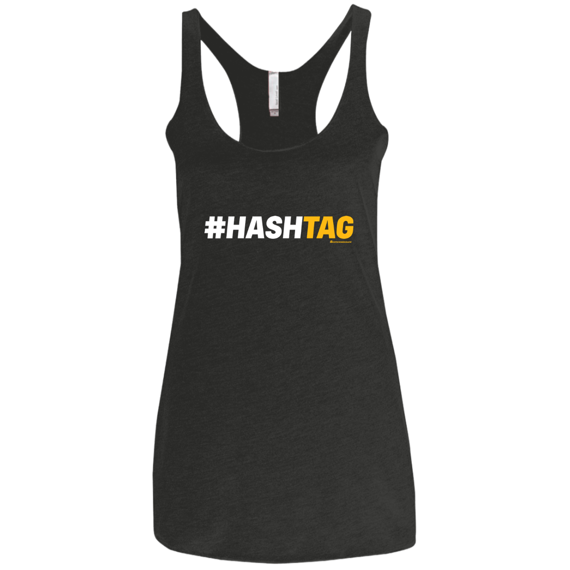 T-Shirts Vintage Black / X-Small Hashtag Women's Triblend Racerback Tank