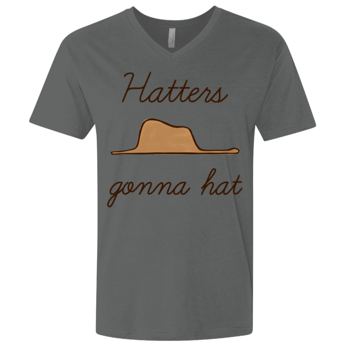 T-Shirts Heavy Metal / X-Small Hatters Gonna Hat Men's Premium V-Neck