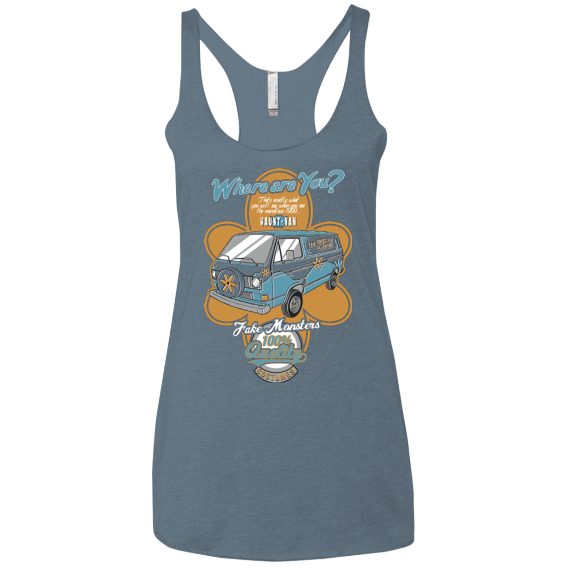T-Shirts Indigo / X-Small Haunt Van Women's Triblend Racerback Tank