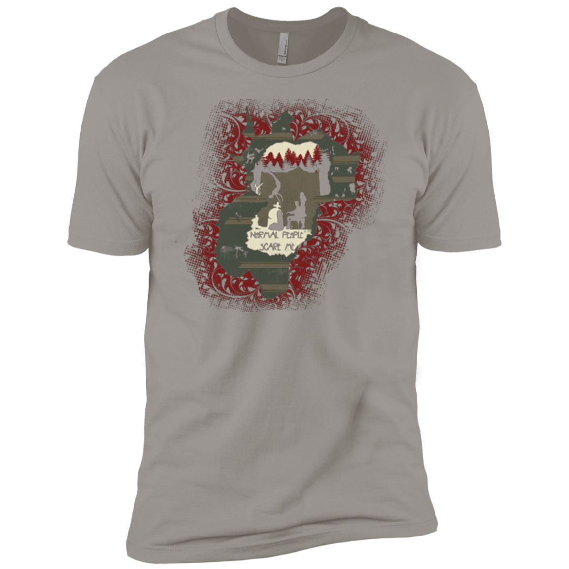 T-Shirts Light Grey / YXS Haunted House Boys Premium T-Shirt