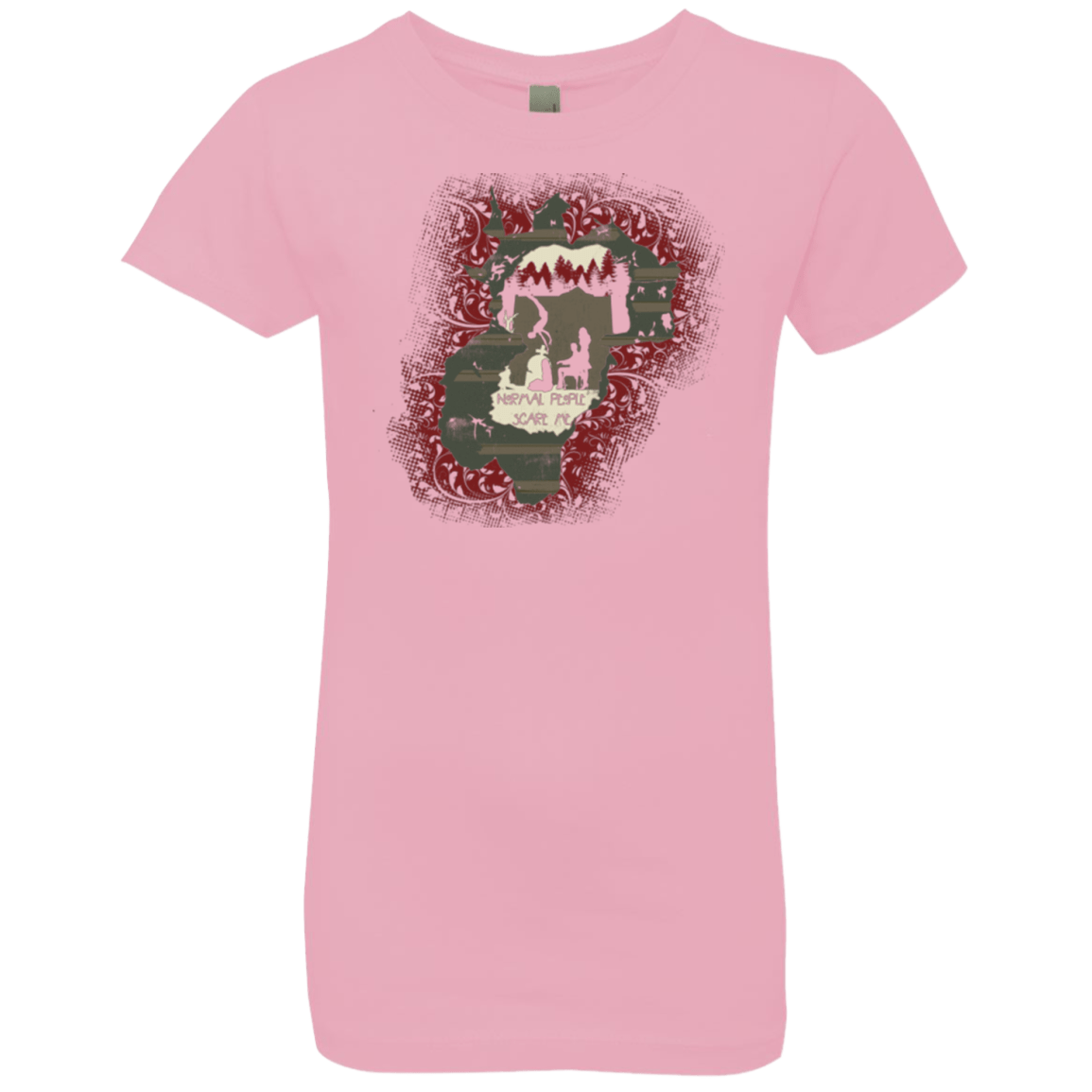 T-Shirts Light Pink / YXS Haunted House Girls Premium T-Shirt