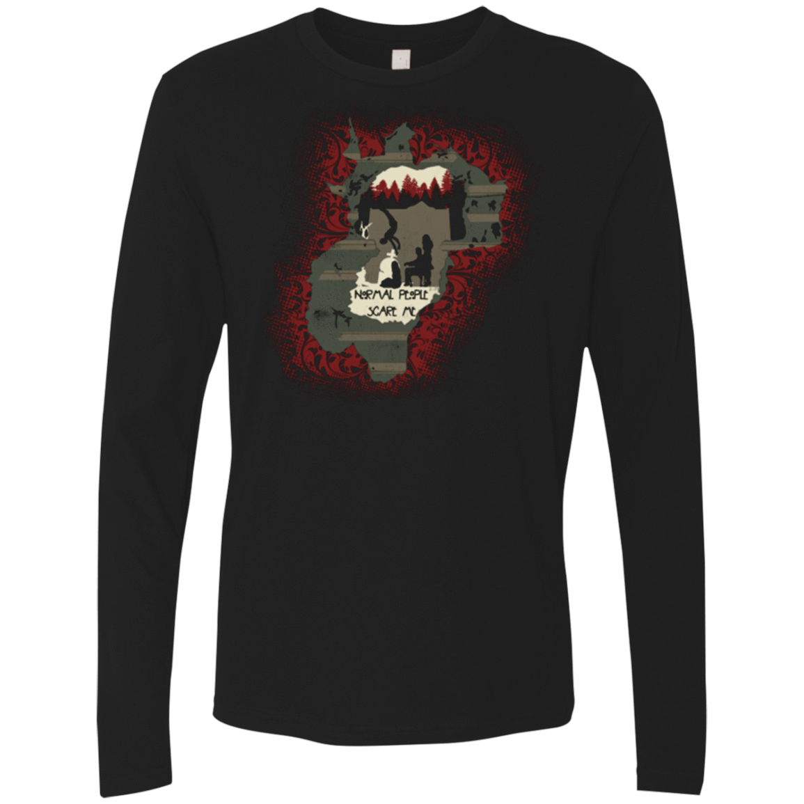 T-Shirts Black / Small Haunted House Men's Premium Long Sleeve