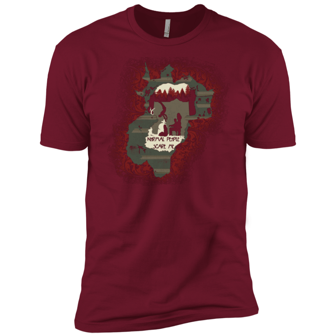T-Shirts Cardinal / X-Small Haunted House Men's Premium T-Shirt