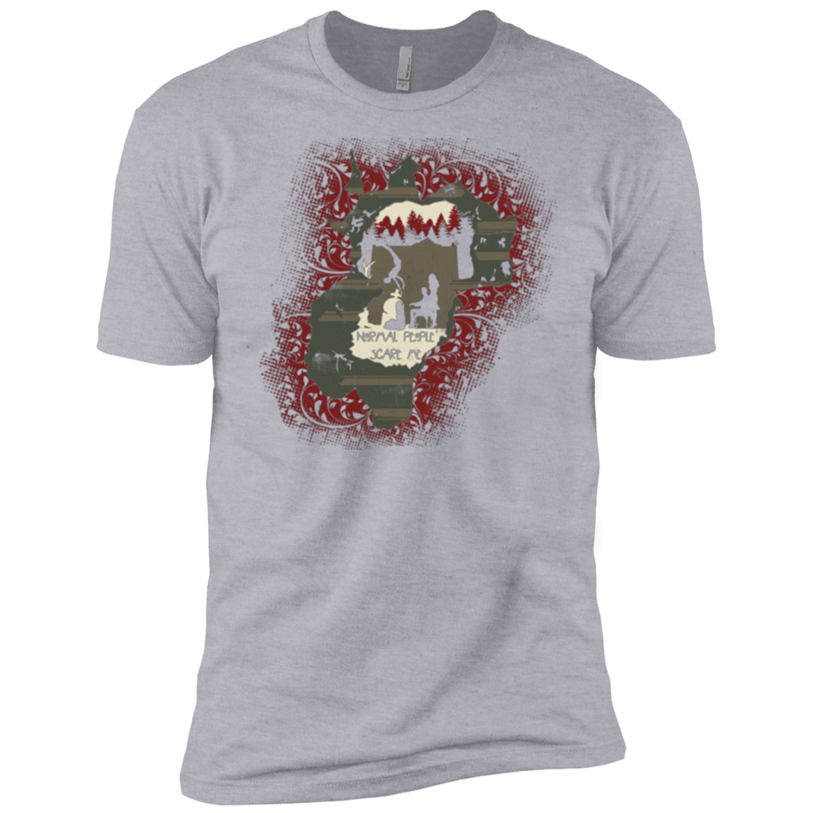 T-Shirts Heather Grey / X-Small Haunted House Men's Premium T-Shirt