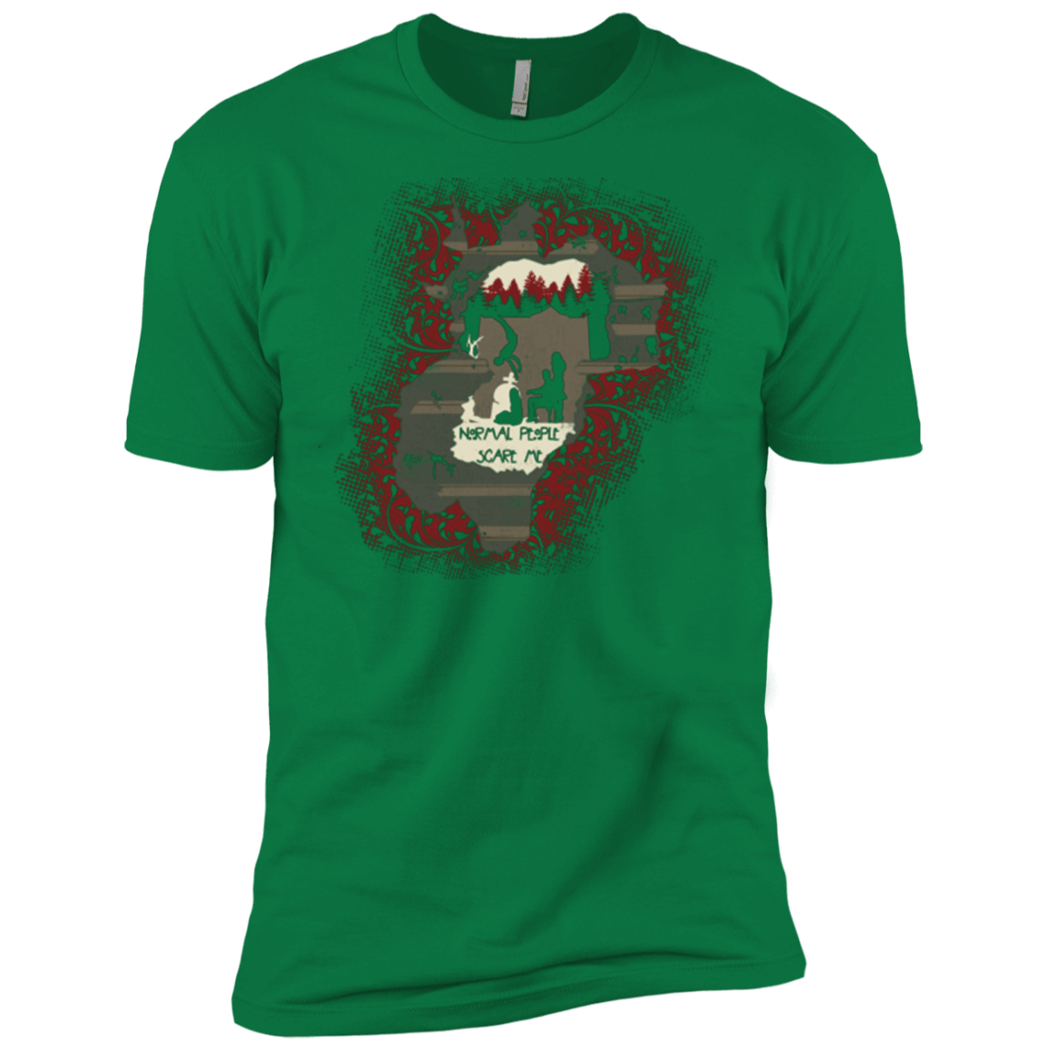 T-Shirts Kelly Green / X-Small Haunted House Men's Premium T-Shirt