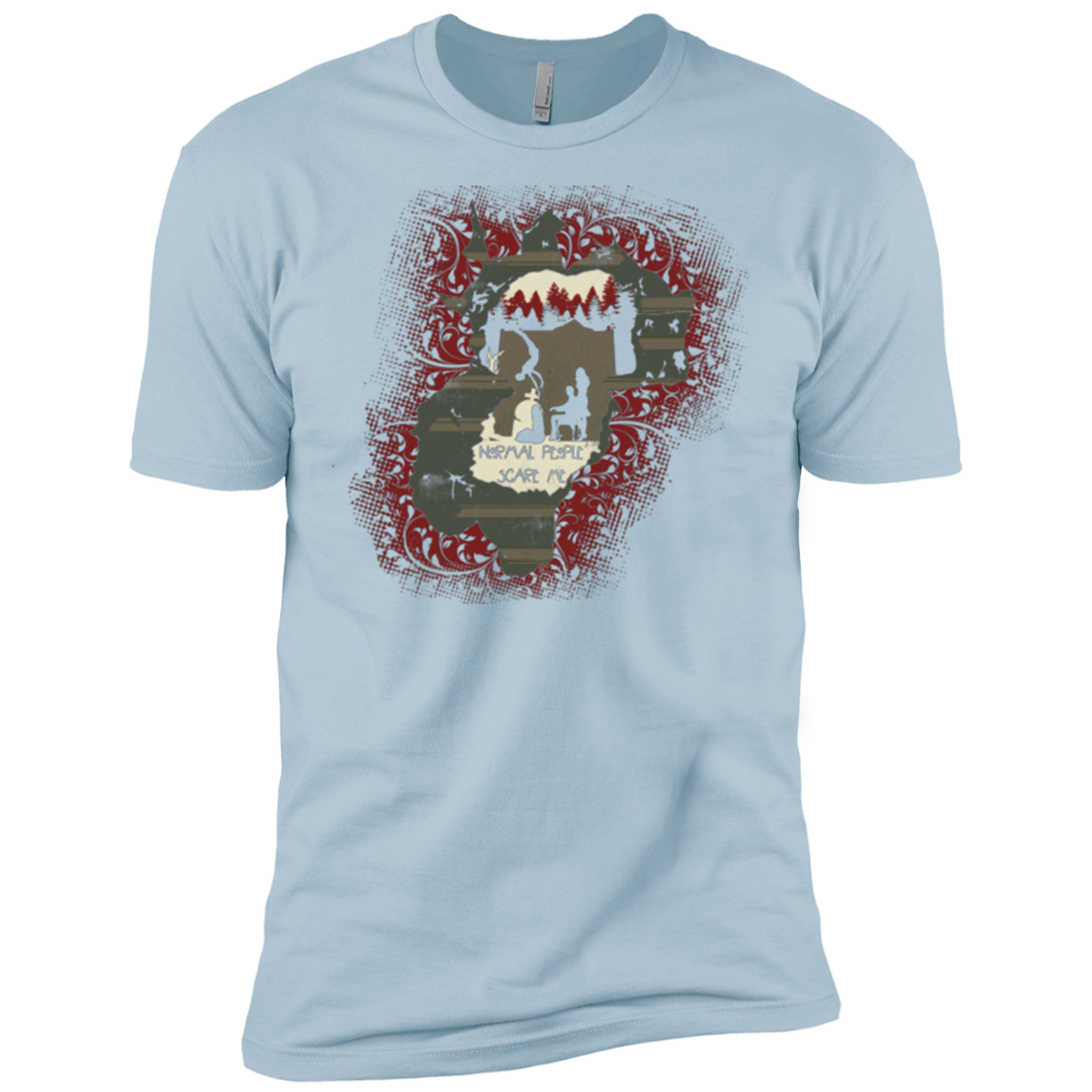 T-Shirts Light Blue / X-Small Haunted House Men's Premium T-Shirt