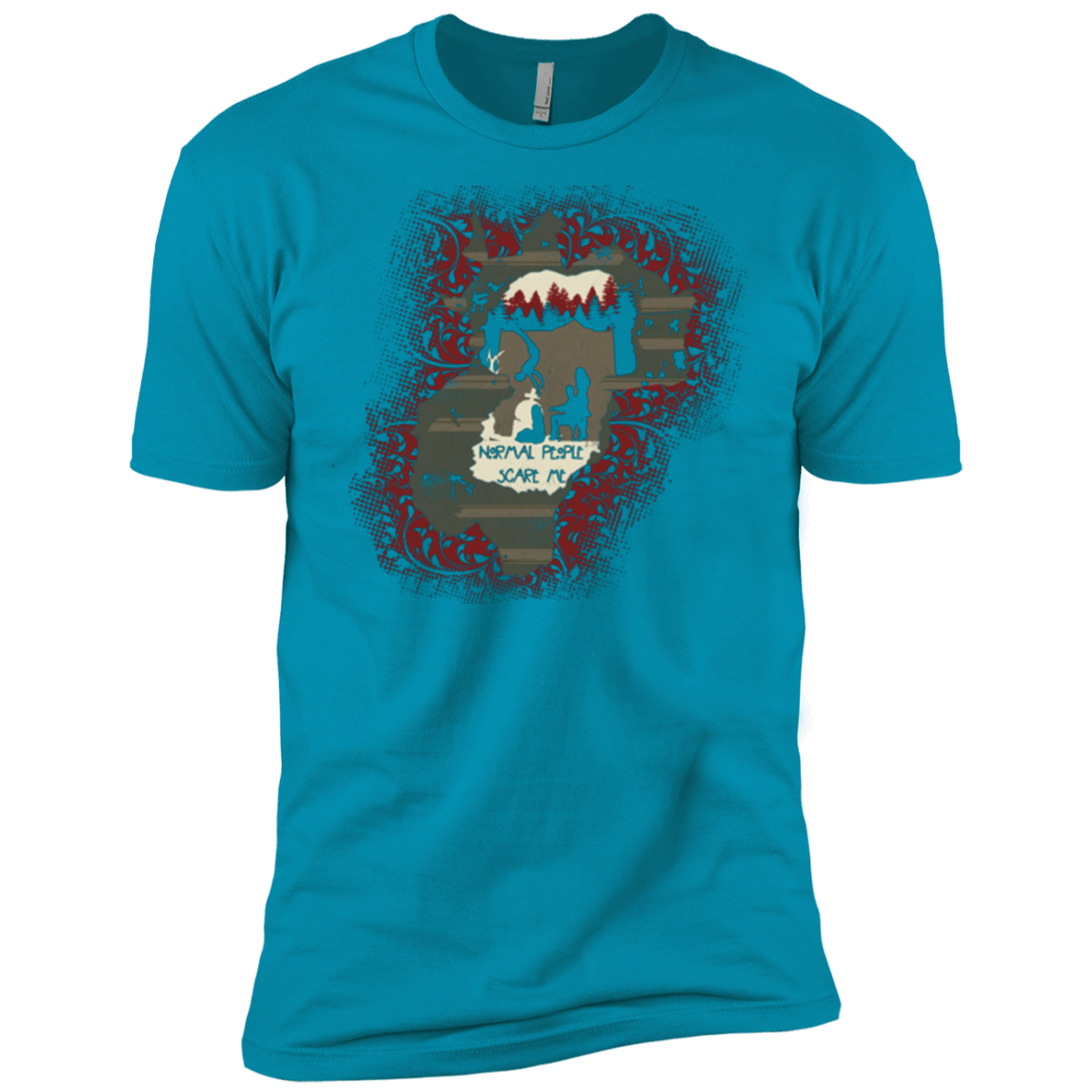 T-Shirts Turquoise / X-Small Haunted House Men's Premium T-Shirt