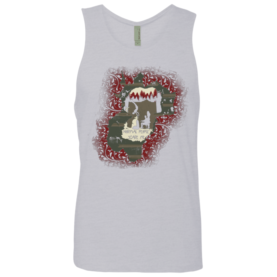 T-Shirts Heather Grey / Small Haunted House Men's Premium Tank Top