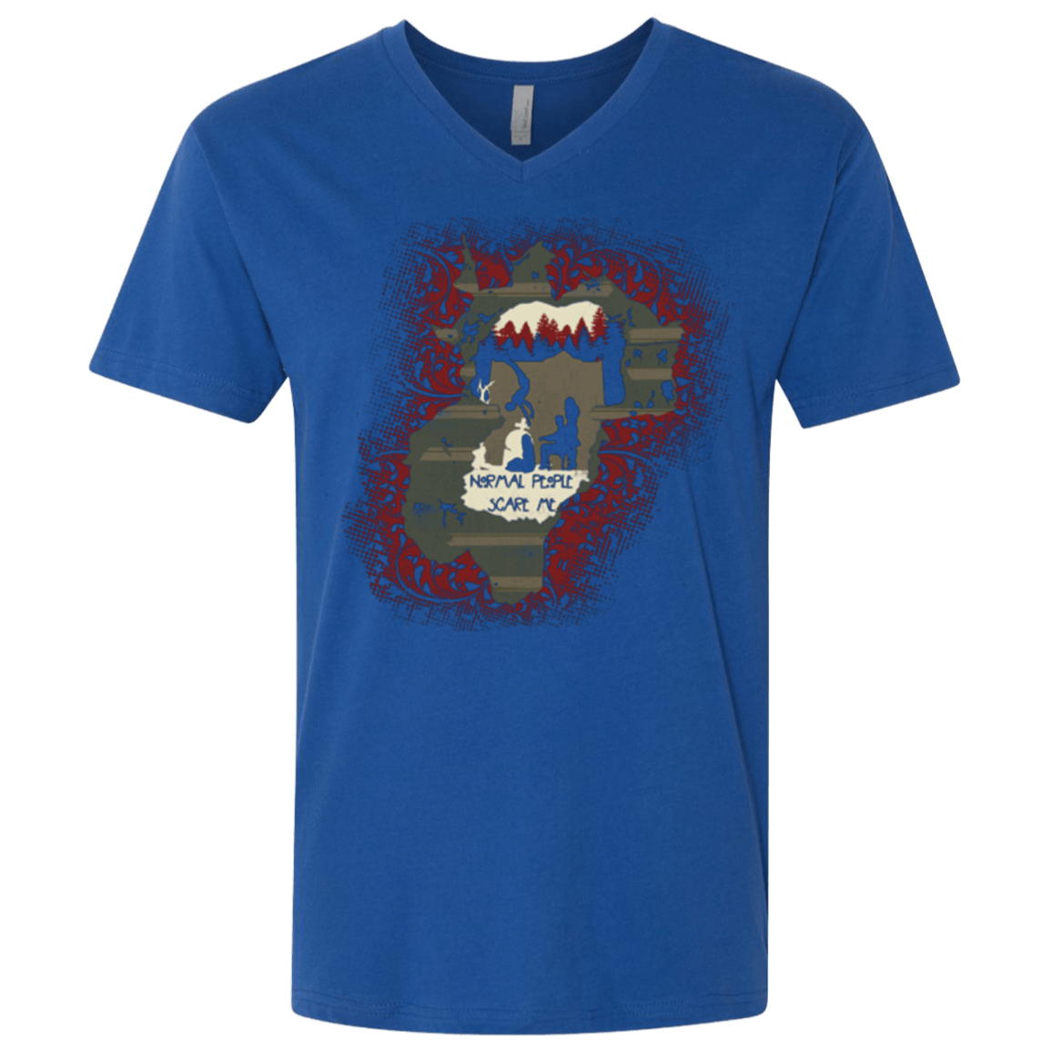 T-Shirts Royal / X-Small Haunted House Men's Premium V-Neck