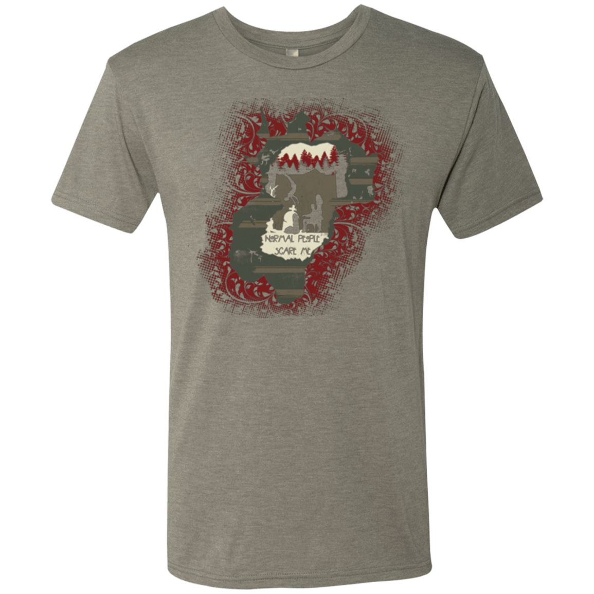 T-Shirts Venetian Grey / Small Haunted House Men's Triblend T-Shirt