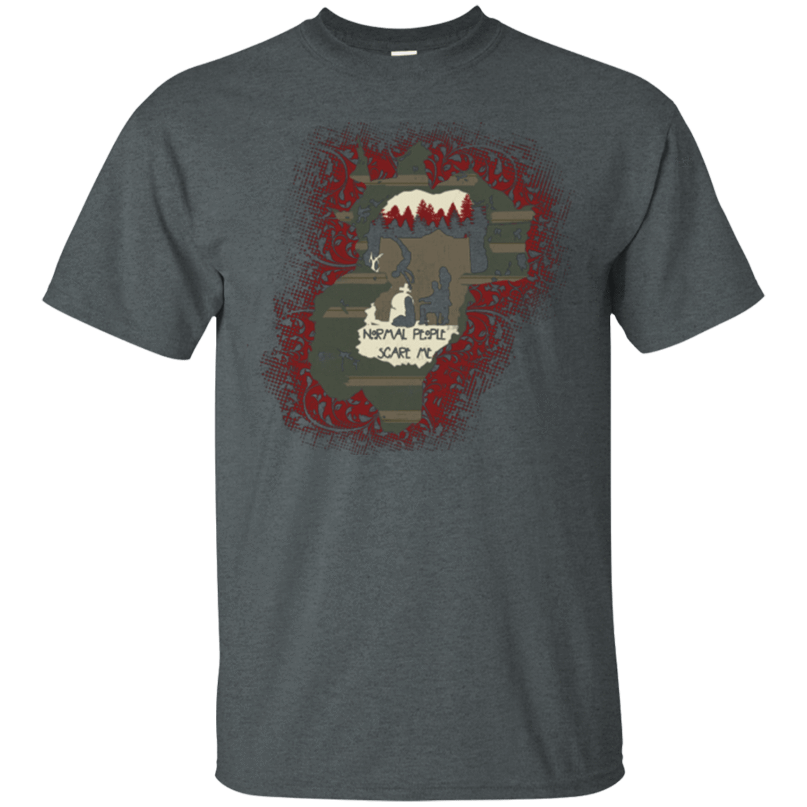 T-Shirts Dark Heather / Small Haunted House T-Shirt