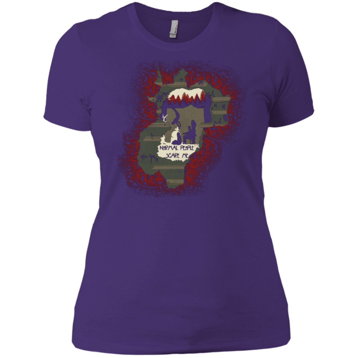 T-Shirts Purple / X-Small Haunted House Women's Premium T-Shirt
