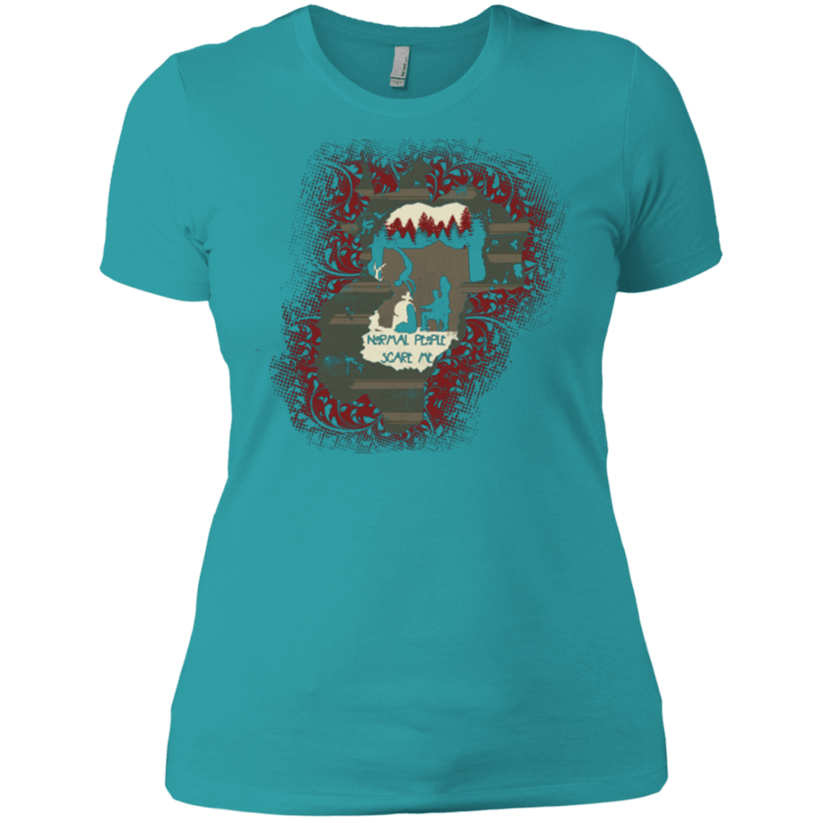 T-Shirts Tahiti Blue / X-Small Haunted House Women's Premium T-Shirt