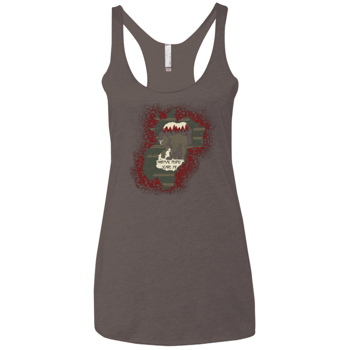 T-Shirts Macchiato / X-Small Haunted House Women's Triblend Racerback Tank