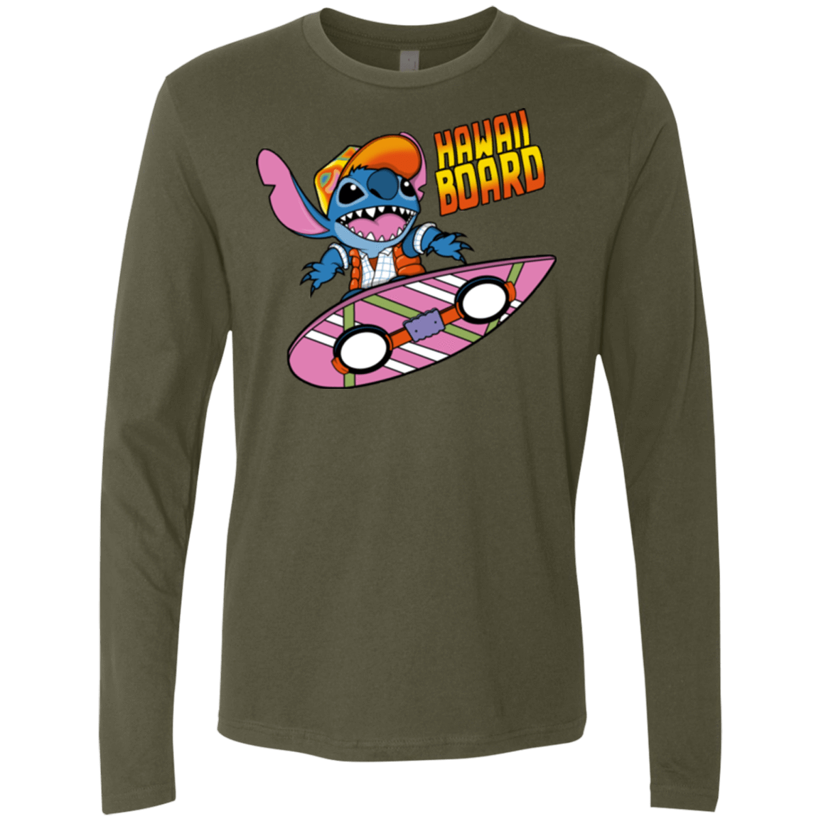 T-Shirts Military Green / Small Hawaii Board Men's Premium Long Sleeve