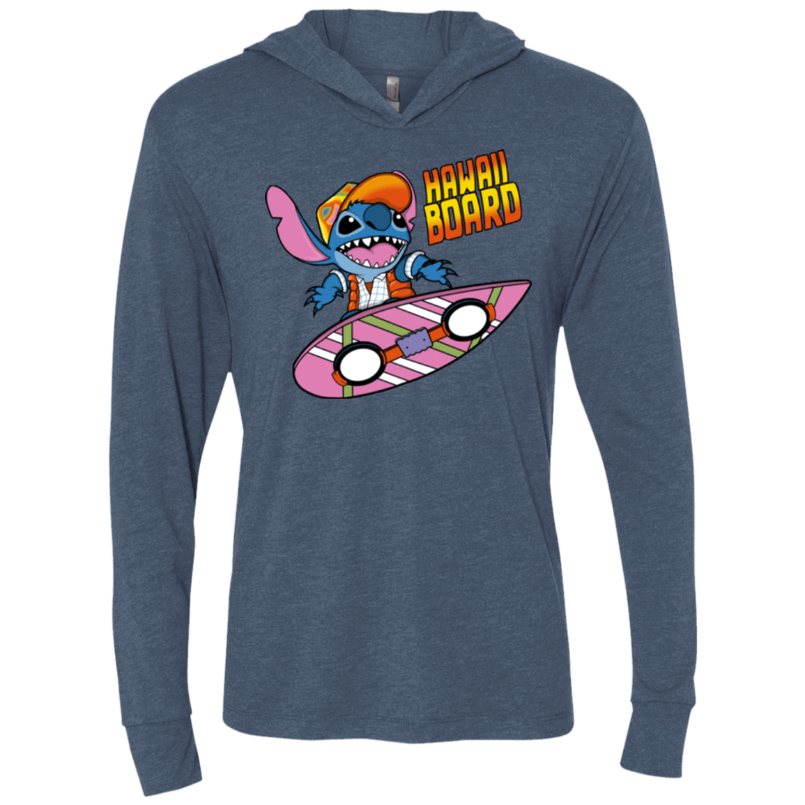 T-Shirts Indigo / X-Small Hawaii Board Triblend Long Sleeve Hoodie Tee