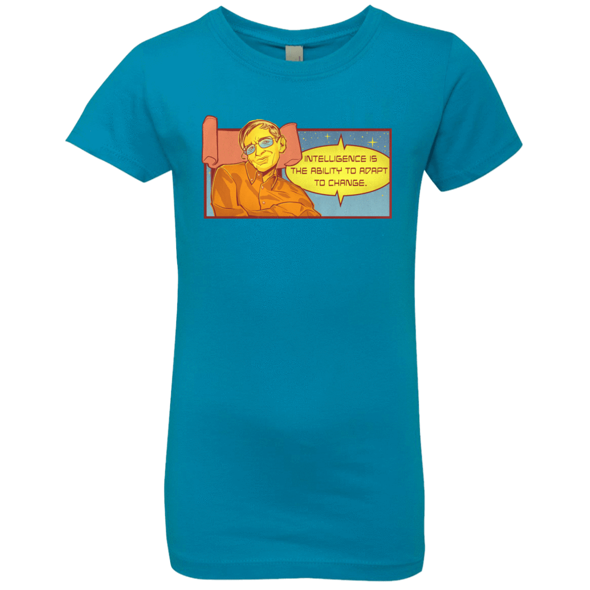 T-Shirts Turquoise / YXS HAWKING intelligance Girls Premium T-Shirt