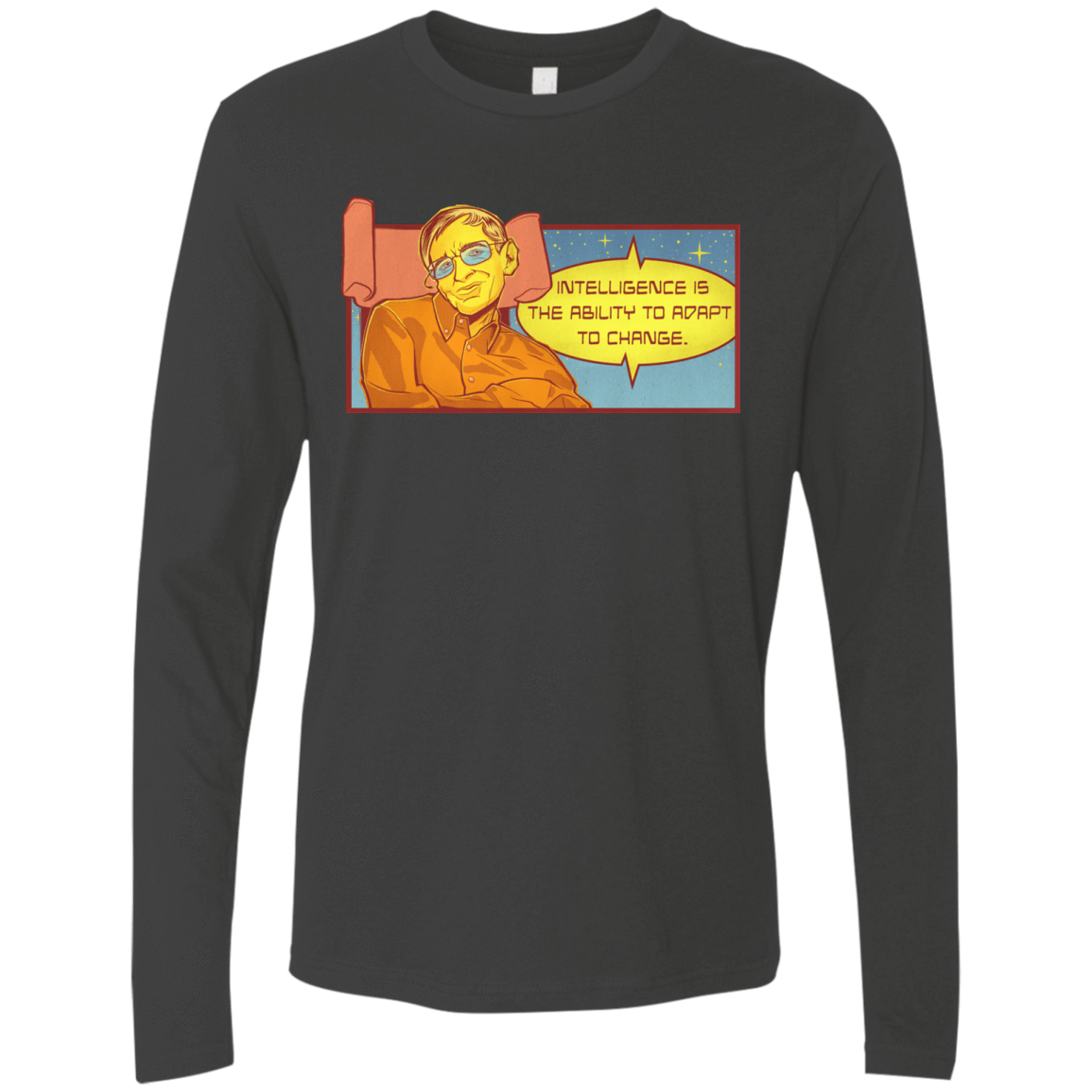 T-Shirts Heavy Metal / S HAWKING intelligance Men's Premium Long Sleeve