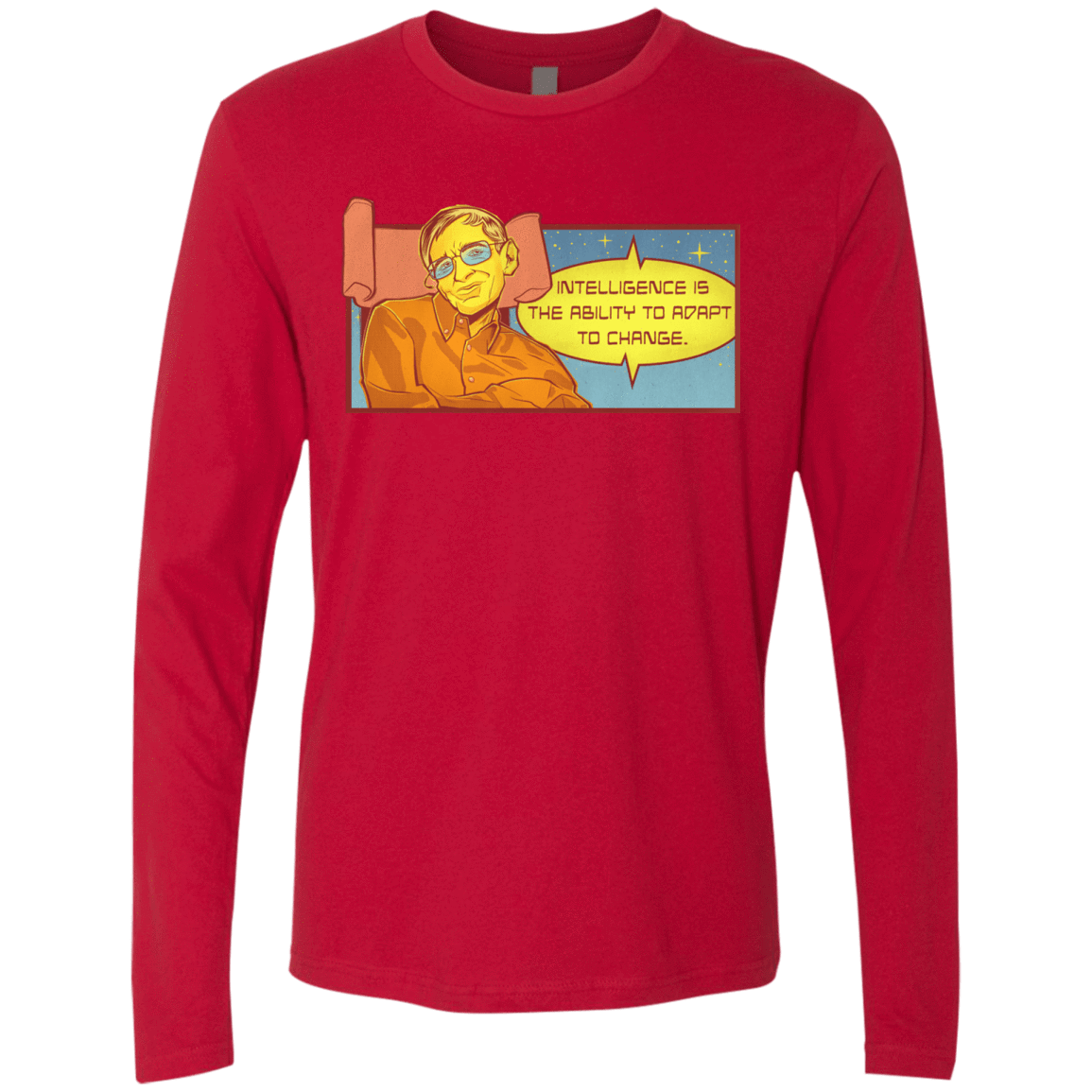 T-Shirts Red / S HAWKING intelligance Men's Premium Long Sleeve