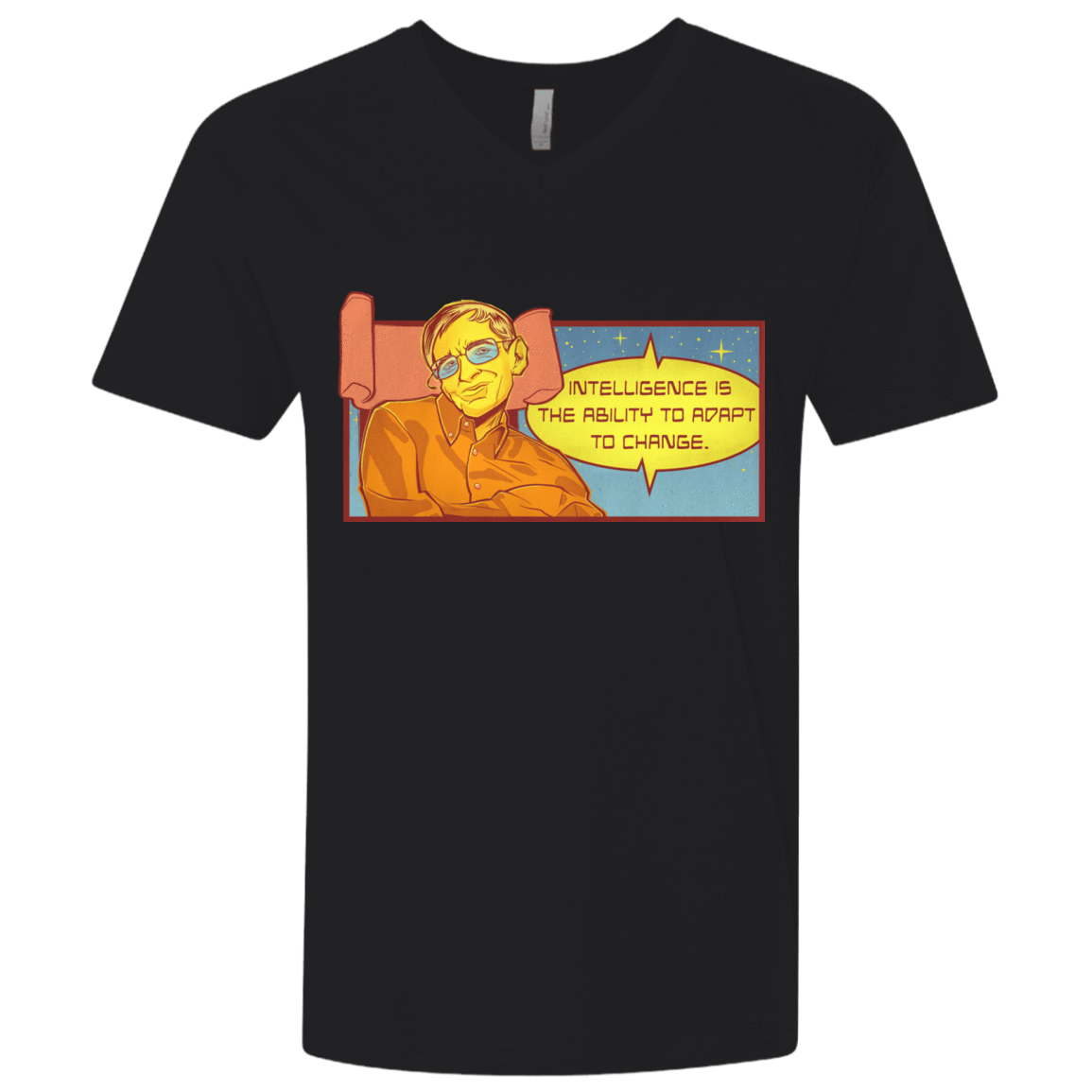 T-Shirts Black / X-Small HAWKING intelligance Men's Premium V-Neck