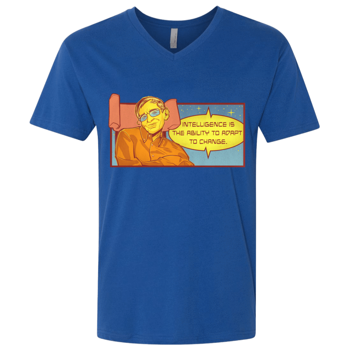 T-Shirts Royal / X-Small HAWKING intelligance Men's Premium V-Neck