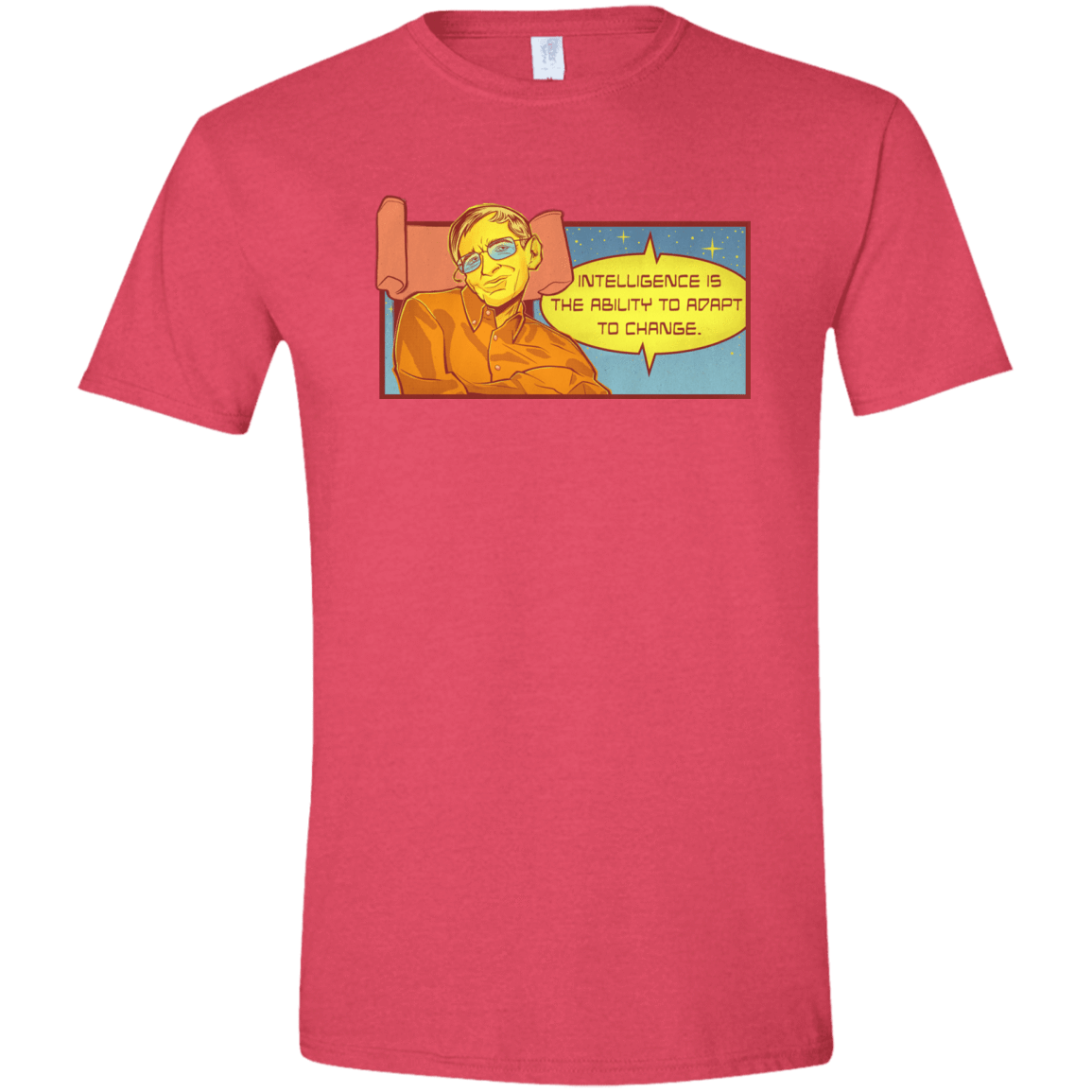 T-Shirts Heather Red / S HAWKING intelligance Men's Semi-Fitted Softstyle