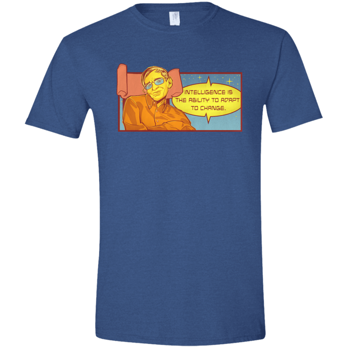 T-Shirts Heather Royal / X-Small HAWKING intelligance Men's Semi-Fitted Softstyle