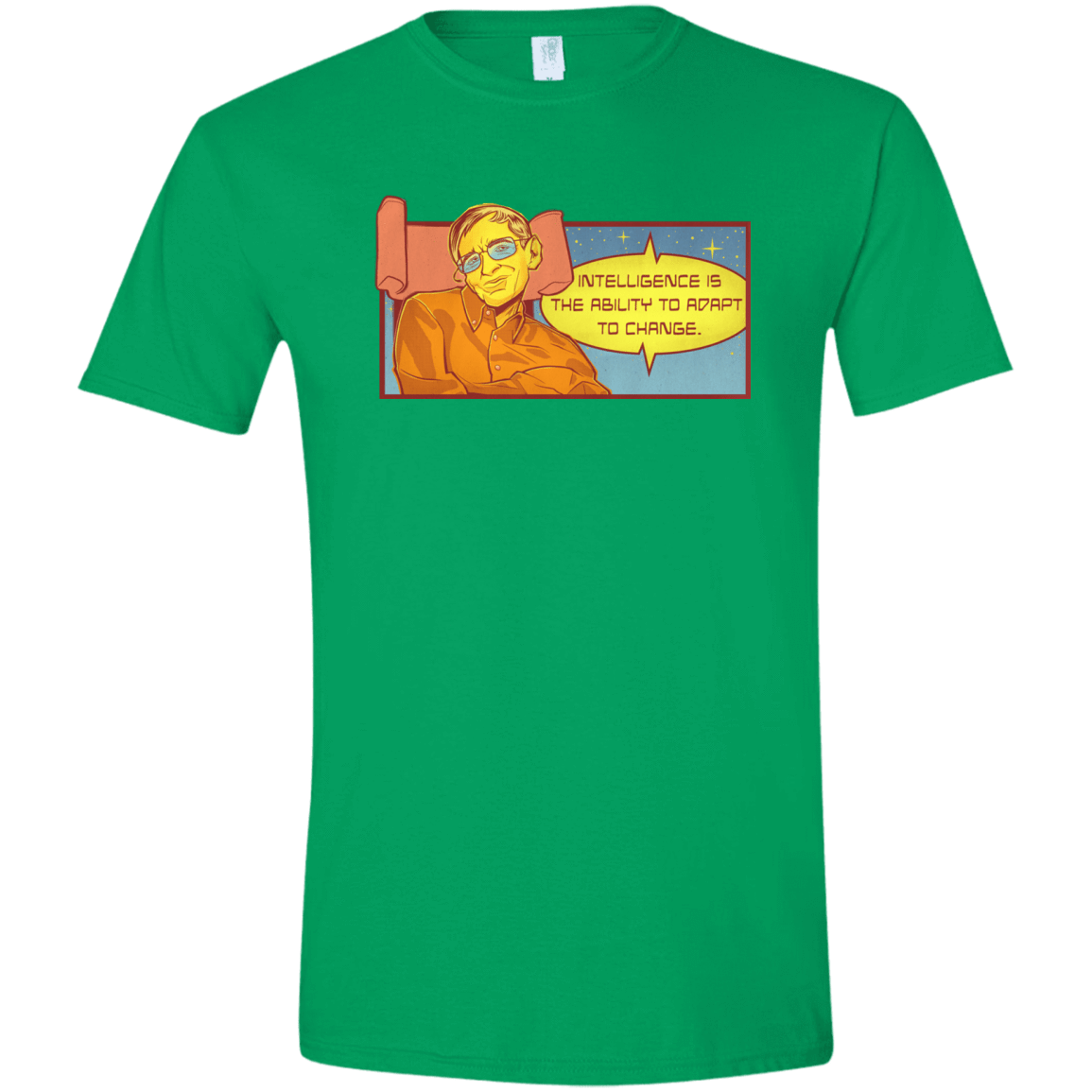 T-Shirts Irish Green / S HAWKING intelligance Men's Semi-Fitted Softstyle