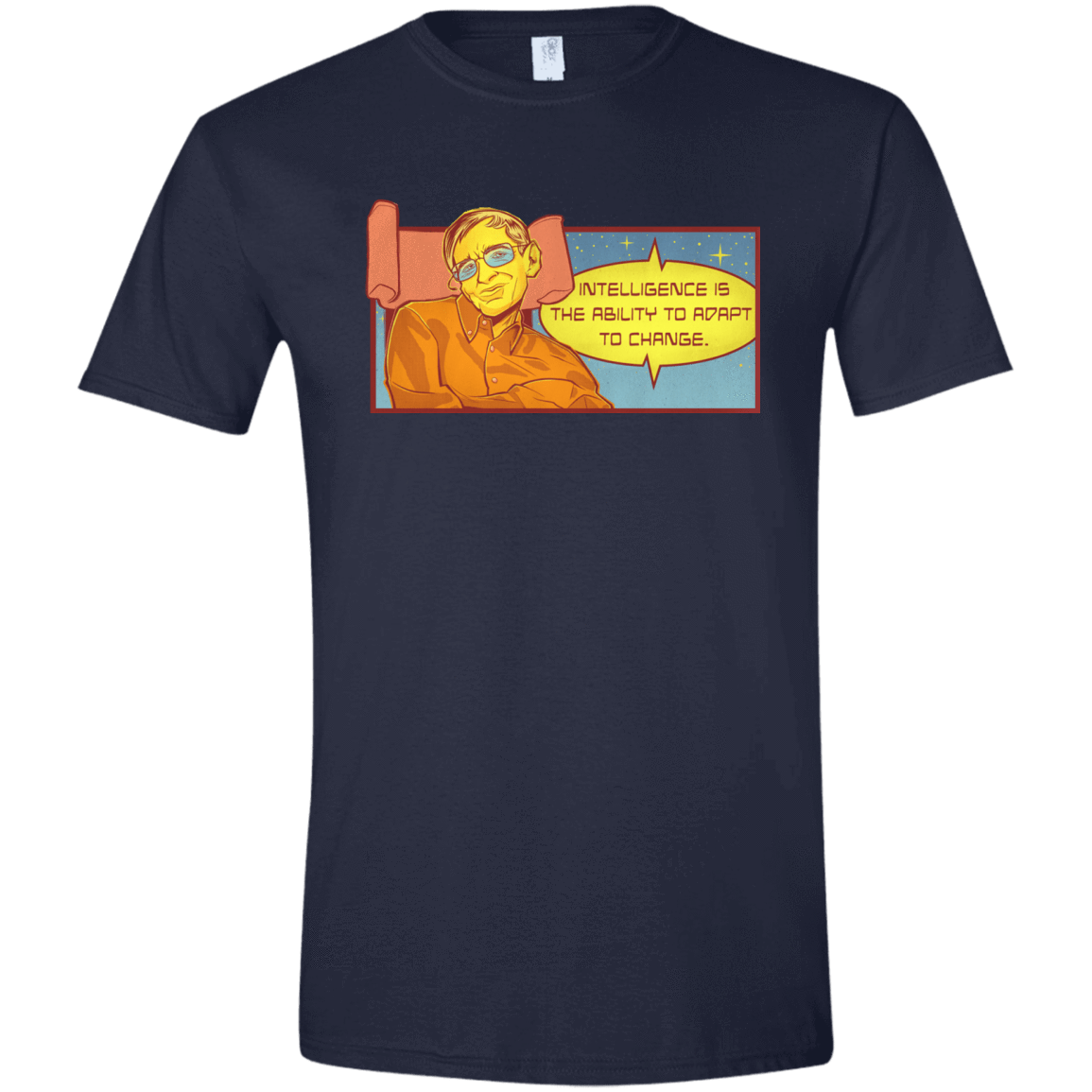 T-Shirts Navy / X-Small HAWKING intelligance Men's Semi-Fitted Softstyle