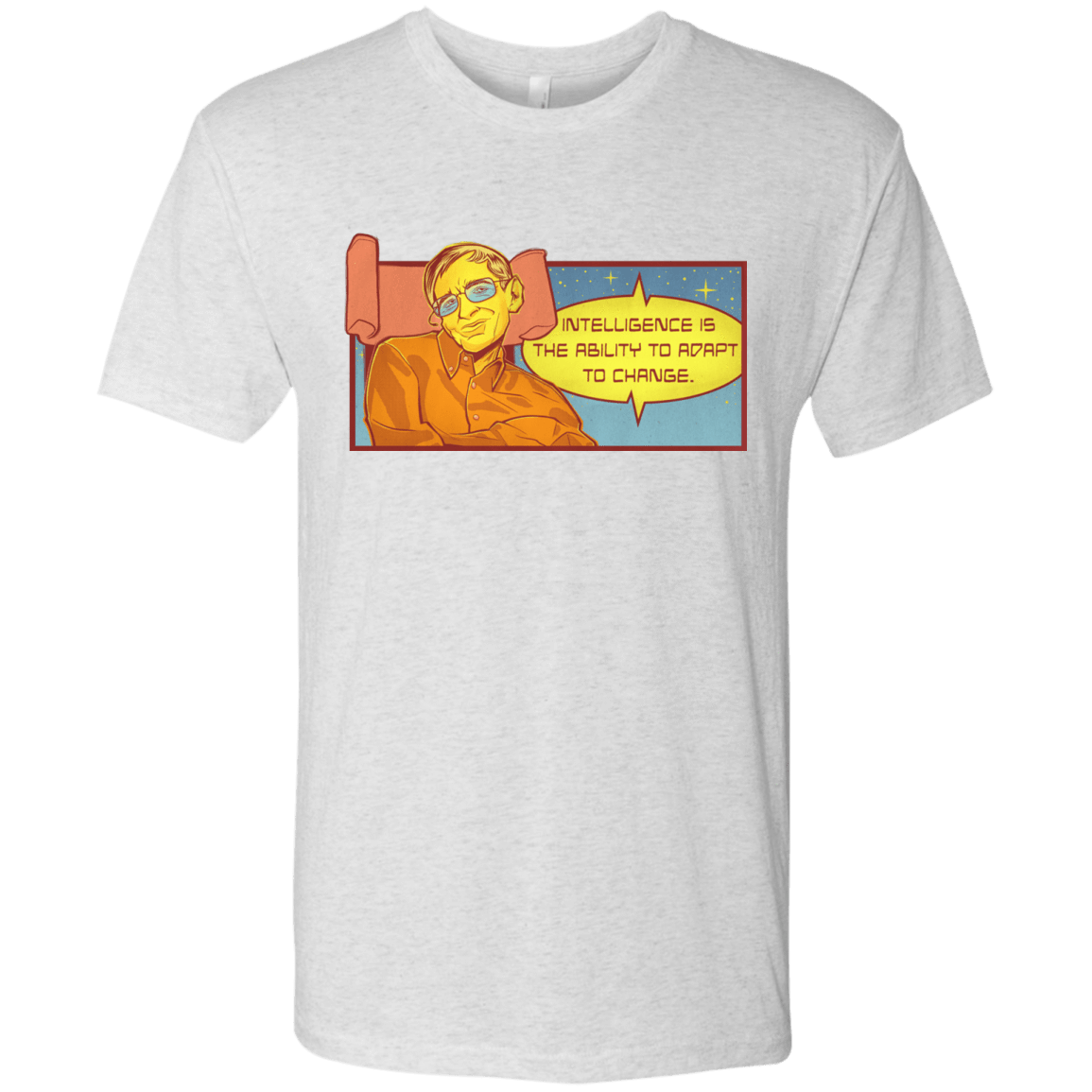 T-Shirts Heather White / S HAWKING intelligance Men's Triblend T-Shirt