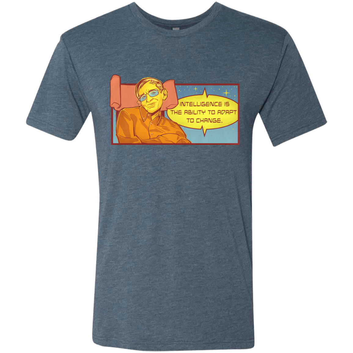 T-Shirts Indigo / S HAWKING intelligance Men's Triblend T-Shirt