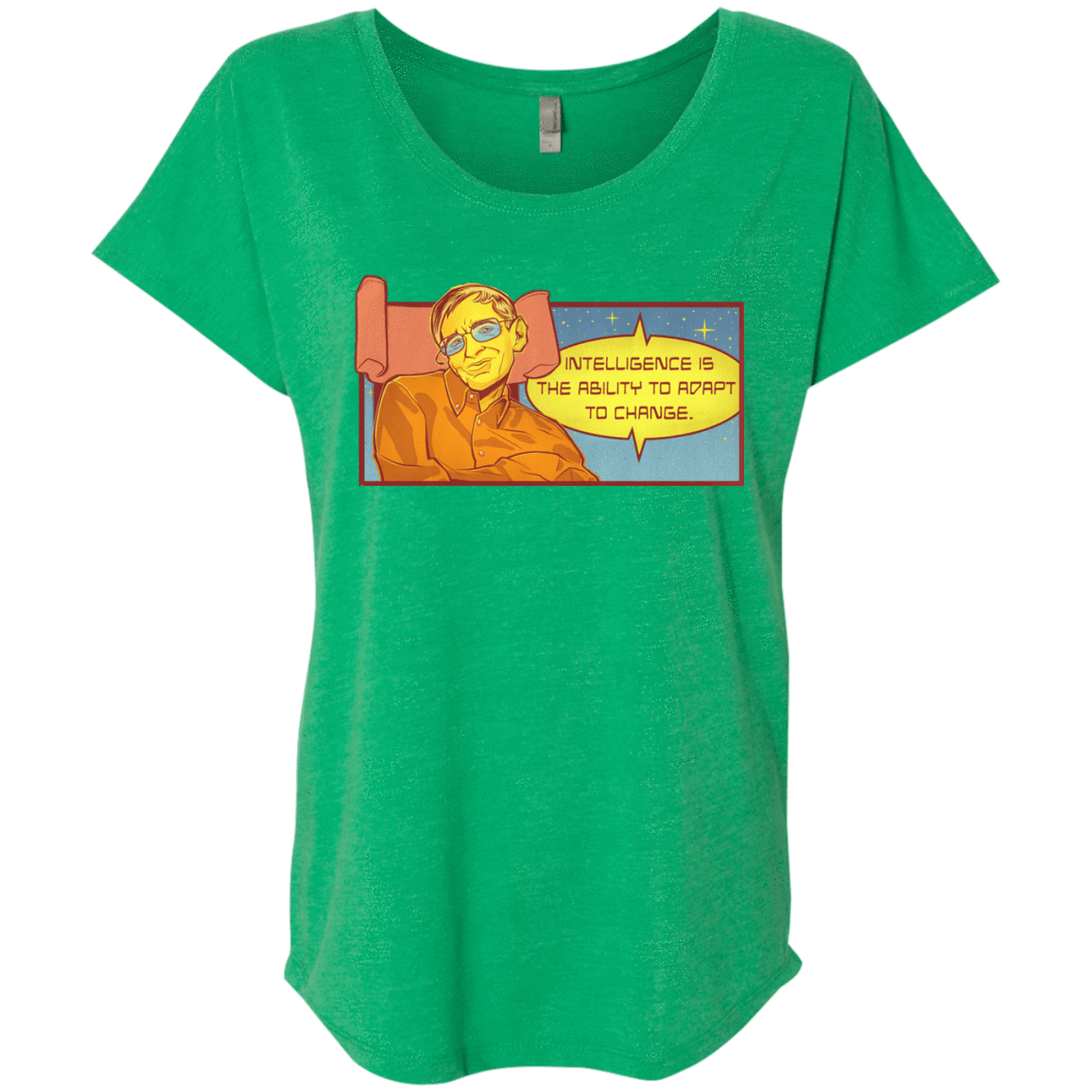 T-Shirts Envy / X-Small HAWKING intelligance Triblend Dolman Sleeve