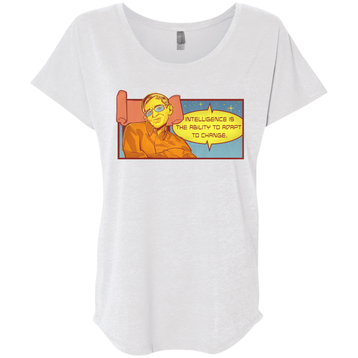 T-Shirts Heather White / X-Small HAWKING intelligance Triblend Dolman Sleeve