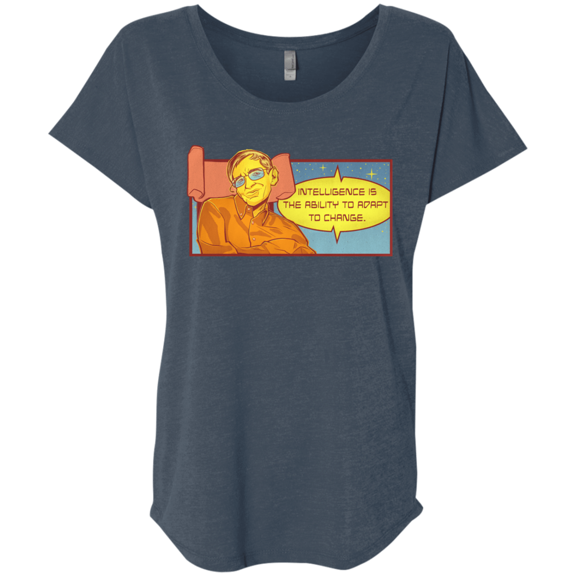 T-Shirts Indigo / X-Small HAWKING intelligance Triblend Dolman Sleeve