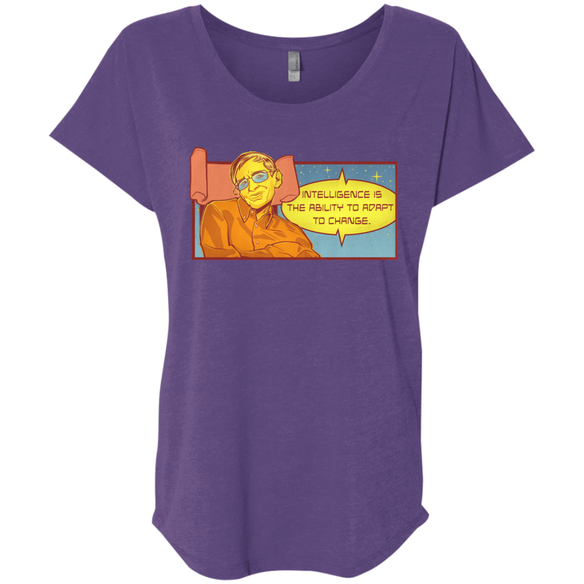 T-Shirts Purple Rush / X-Small HAWKING intelligance Triblend Dolman Sleeve