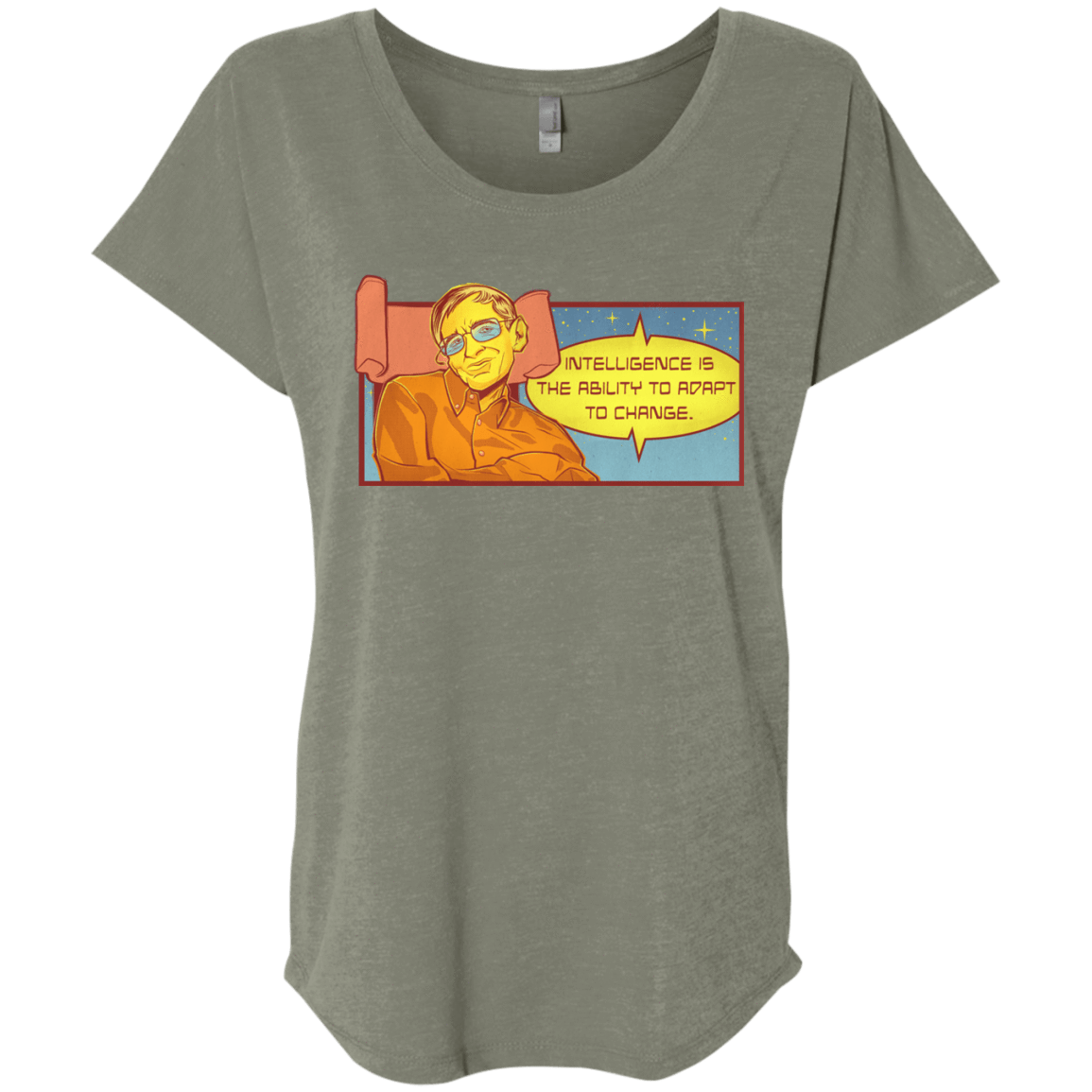 T-Shirts Venetian Grey / X-Small HAWKING intelligance Triblend Dolman Sleeve