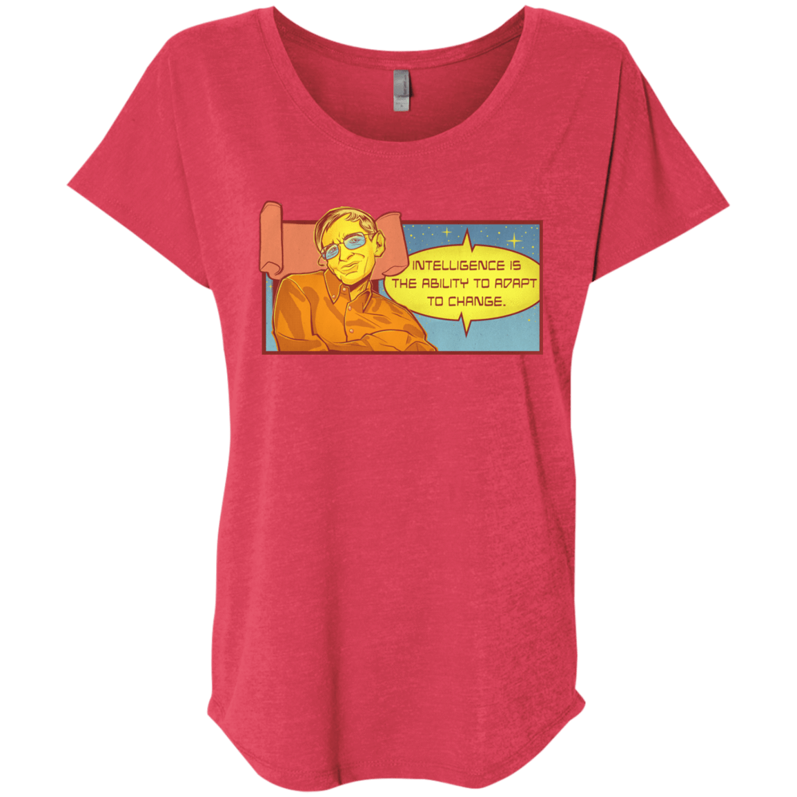 T-Shirts Vintage Red / X-Small HAWKING intelligance Triblend Dolman Sleeve