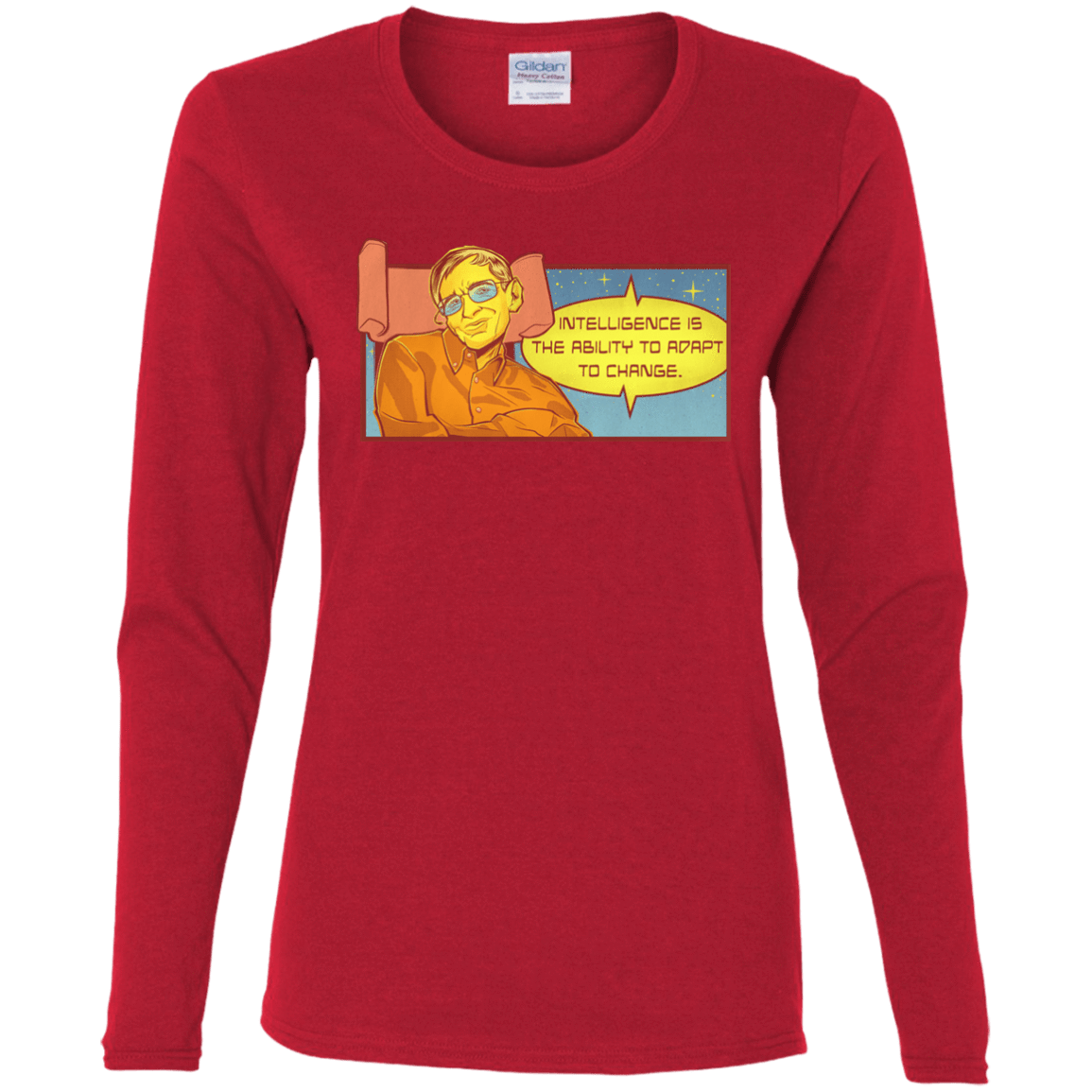 T-Shirts Red / S HAWKING intelligance Women's Long Sleeve T-Shirt