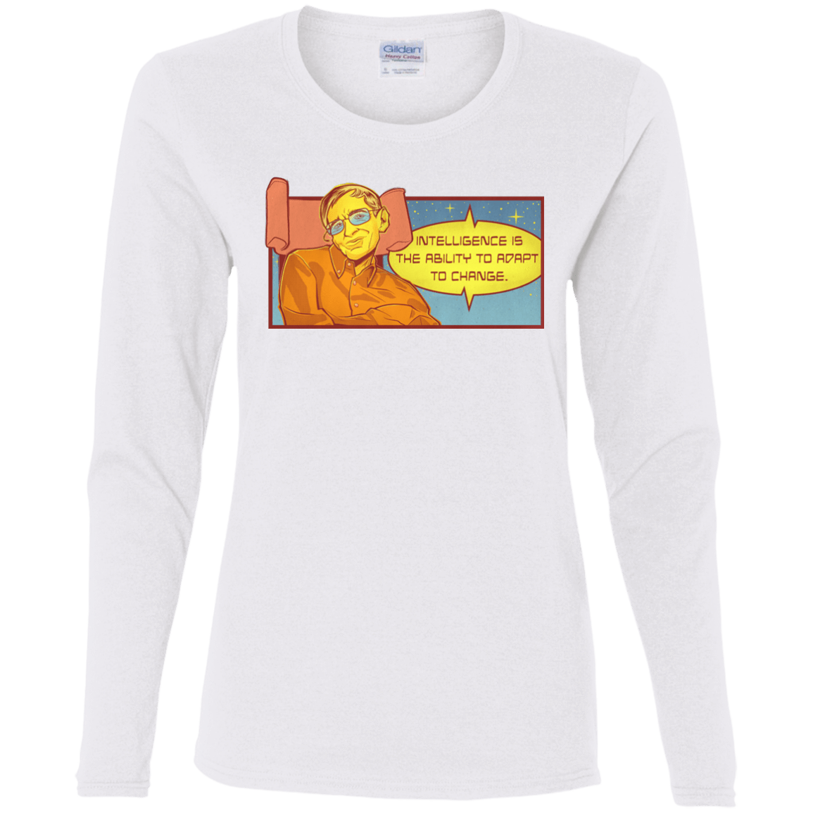 T-Shirts White / S HAWKING intelligance Women's Long Sleeve T-Shirt