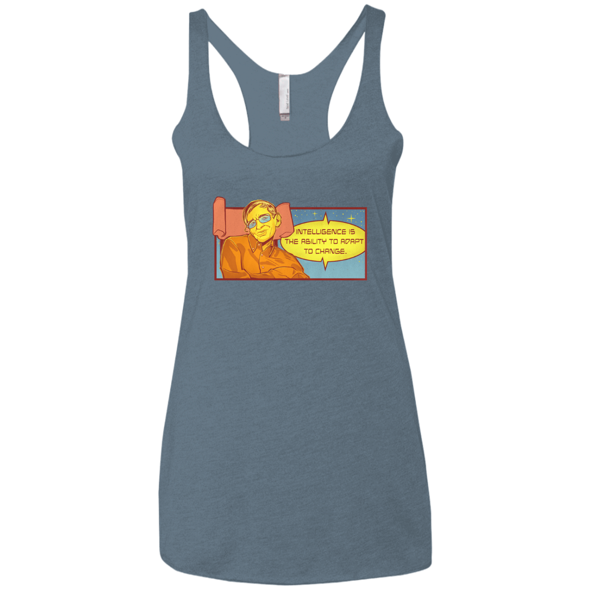 T-Shirts Indigo / X-Small HAWKING intelligance Women's Triblend Racerback Tank