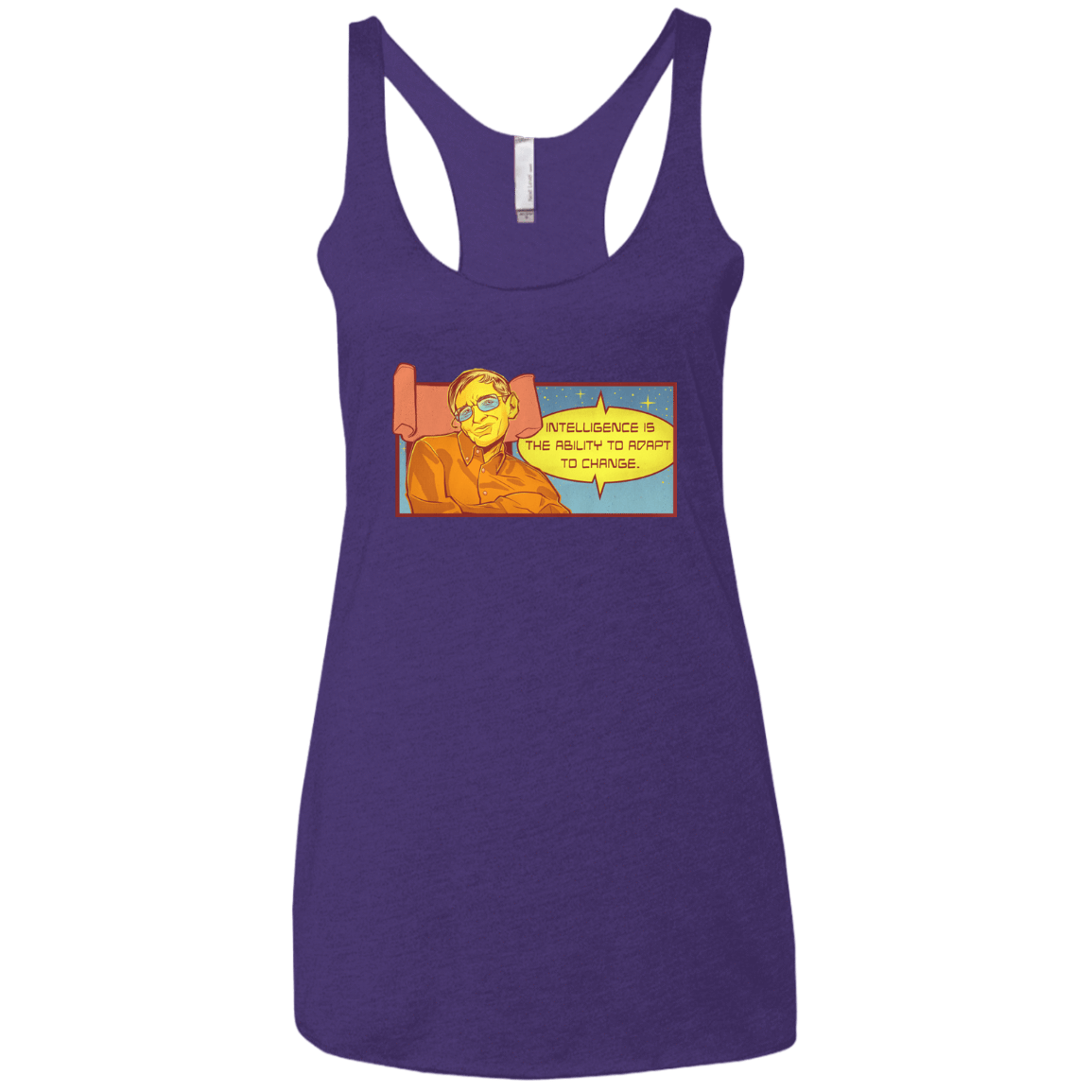 T-Shirts Purple Rush / X-Small HAWKING intelligance Women's Triblend Racerback Tank