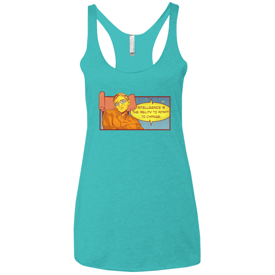 T-Shirts Tahiti Blue / X-Small HAWKING intelligance Women's Triblend Racerback Tank