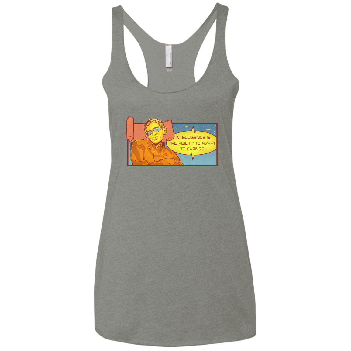 T-Shirts Venetian Grey / X-Small HAWKING intelligance Women's Triblend Racerback Tank